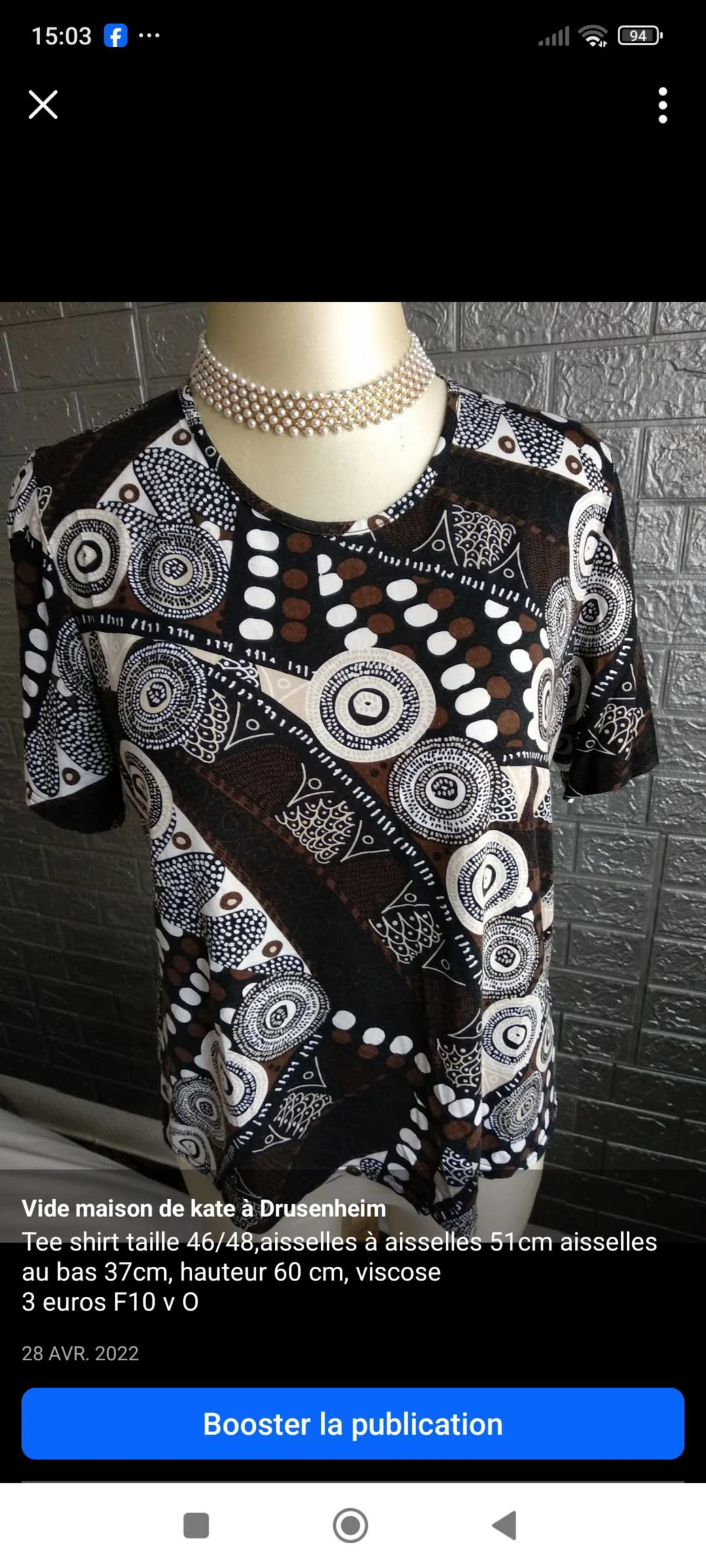 Tee shirt taille 46/48